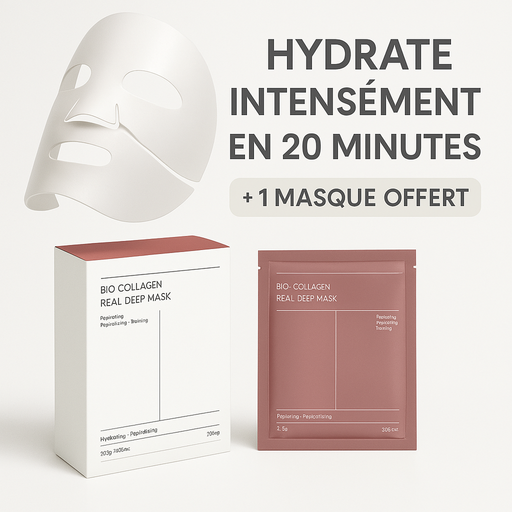 Masque Visage Collagène  Bio - Effet Éclat Immédiat| Collagène Glow